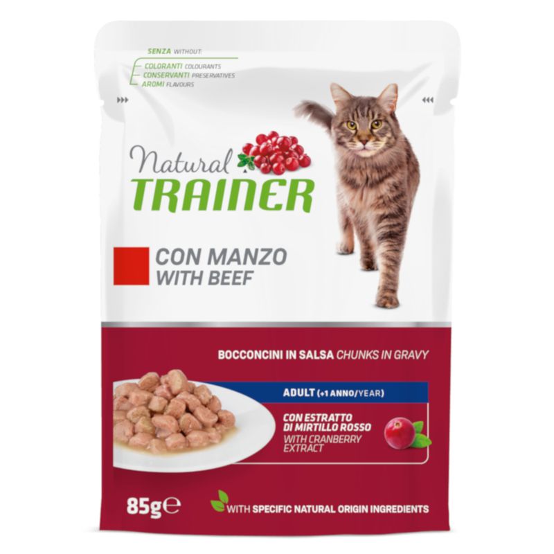 Natural Trainer Adult manzo Alimento umido per gatti