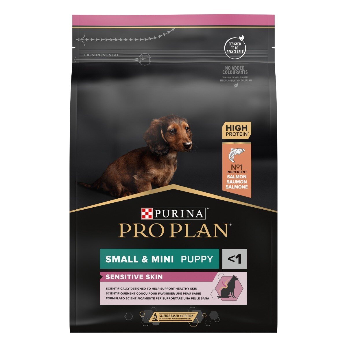 Purina Pro Plan Small &amp; Mini Puppy Sensitive Skin Ricco In Salmone (3 kg)