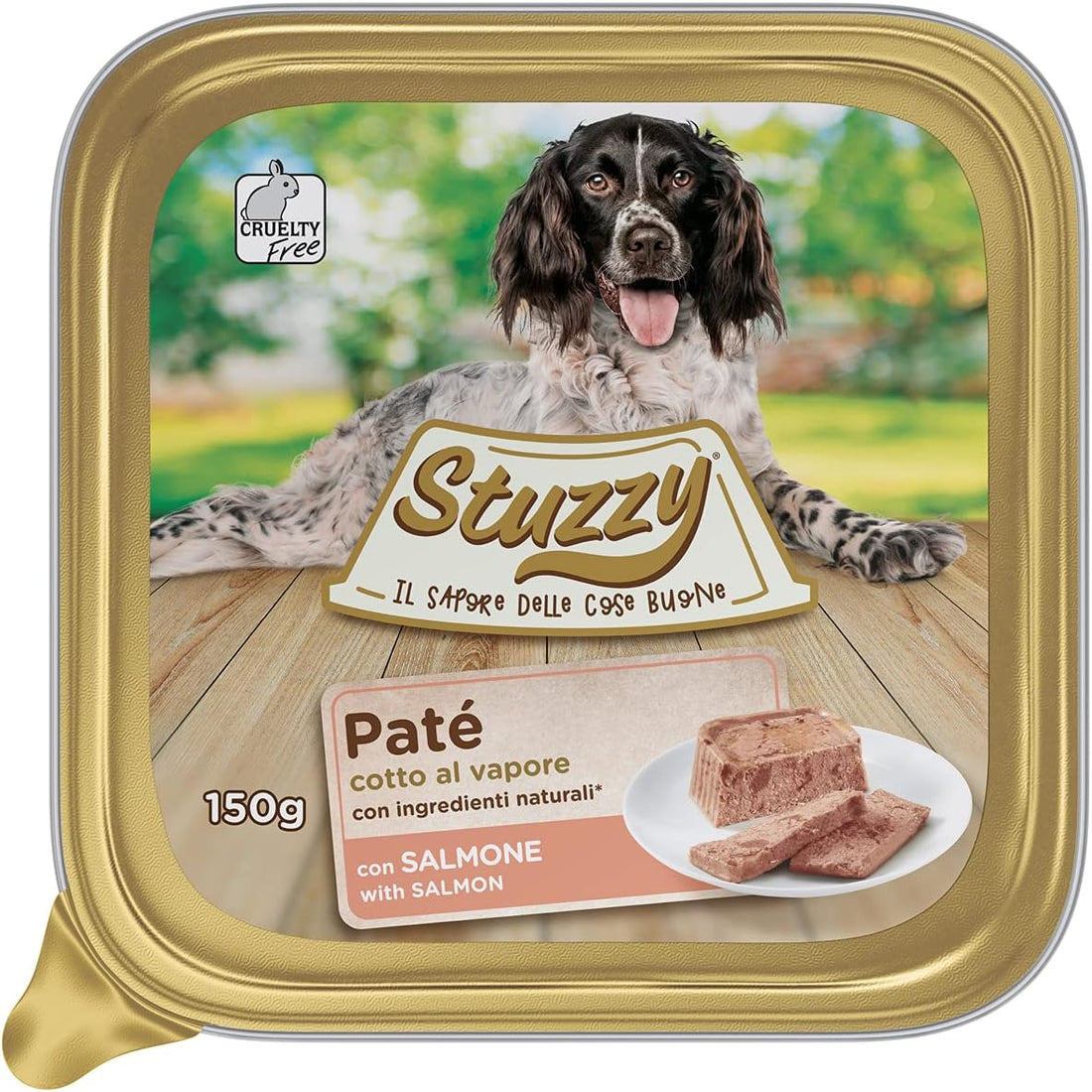 Stuzzy, Cibo Umido per Cani Adulti al Gusto Salmone, Paté 150G