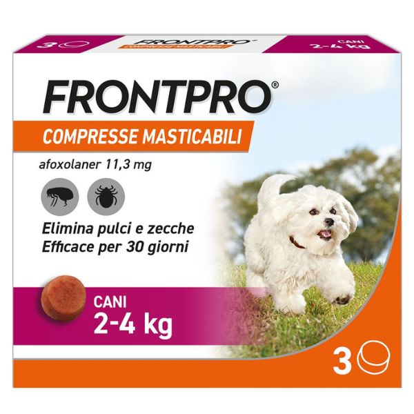 Frontpro compresse antiparassitarie masticabili Frontline 1 COMPRESSA 2-4KG