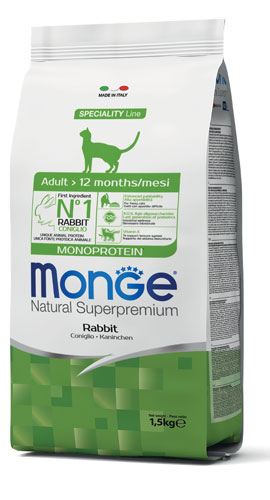 Monge Natural Superpremium Adult Monoprotein – Coniglio