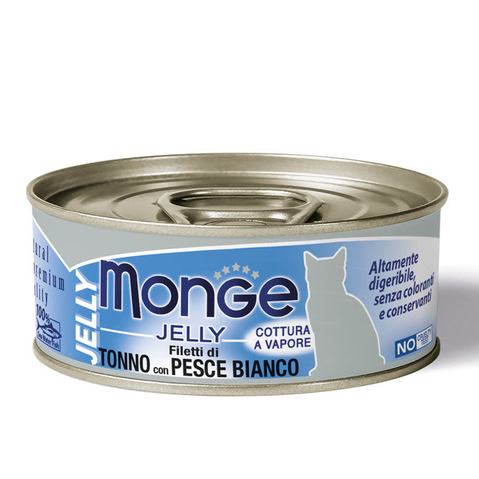 Monge Jelly Filetti di Tonno con Pesce Bianco – Adult